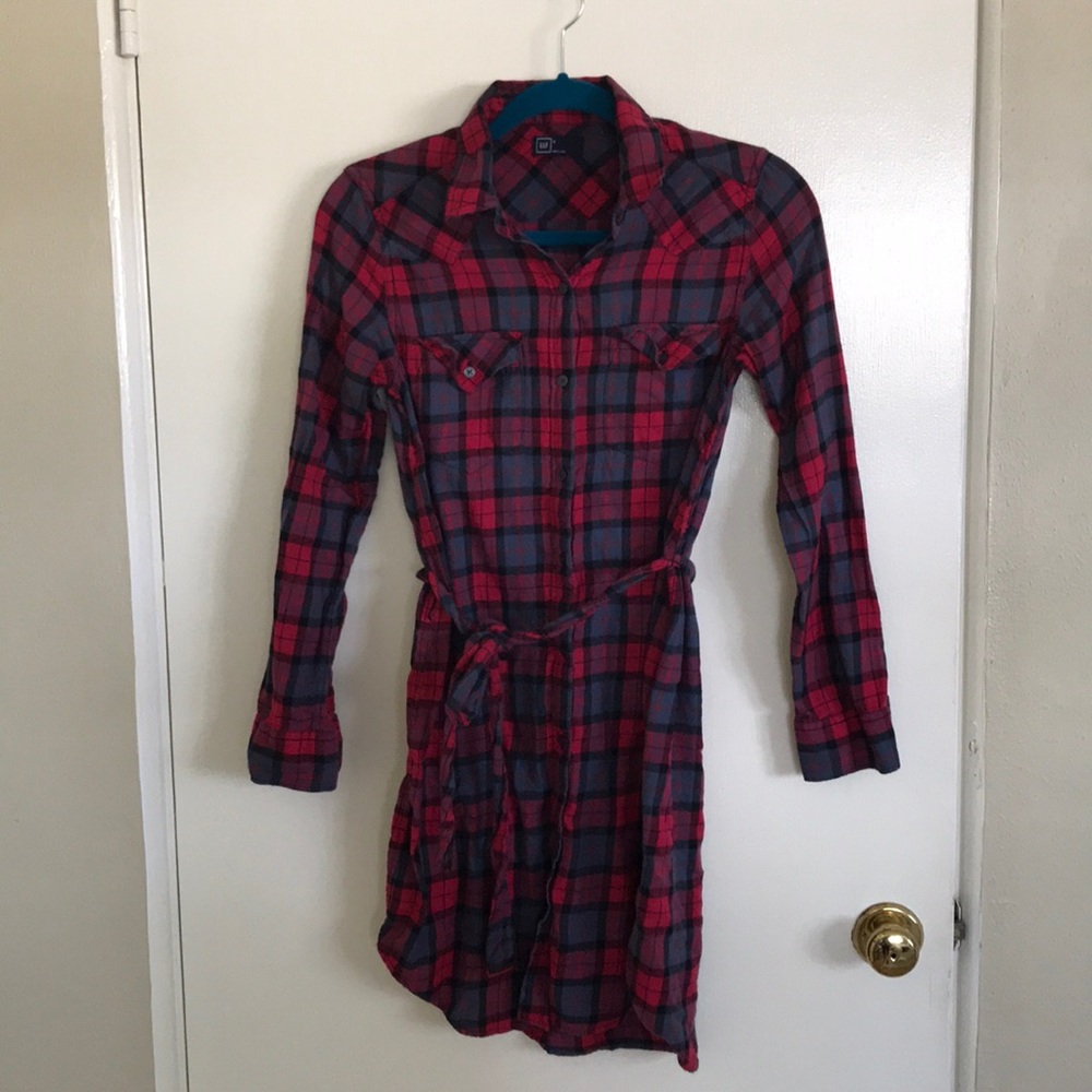 Gap plaid shirt dress